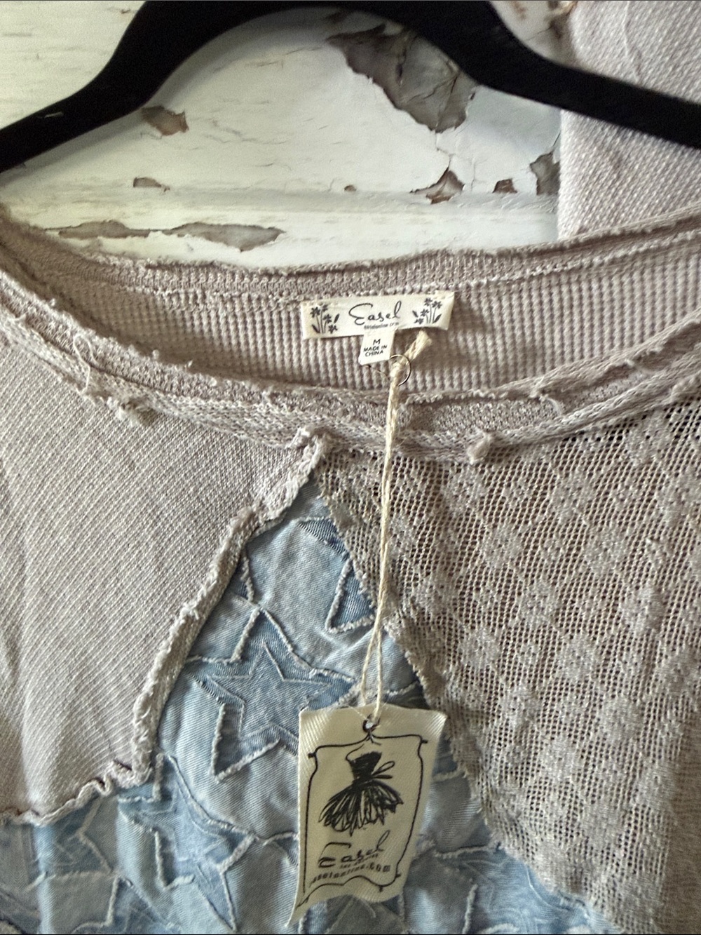 Easel Boho Wide Leg Pants and shirt in Faded Taupe with Patch Pocket new - Picture 2 of 15